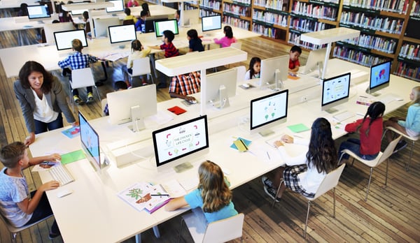 students in computer lab