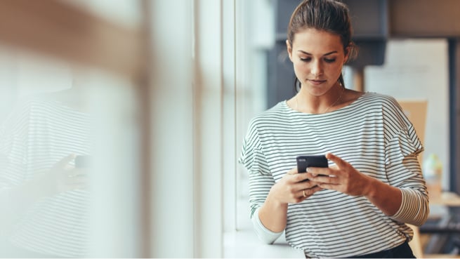 woman on phone